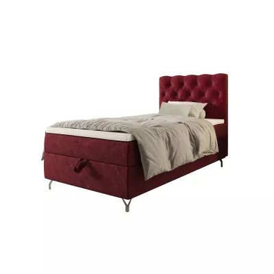 Čalúnená boxspringová posteľ 120x200 ADRIA COMFORT 2 - červená