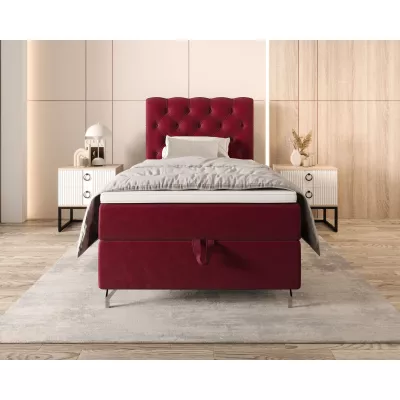 Čalúnená boxspringová posteľ 120x200 ADRIA COMFORT 2 - červená
