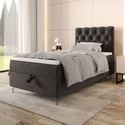 Čalúnená boxspringová posteľ 120x200 ADRIA COMFORT 2 - šedá