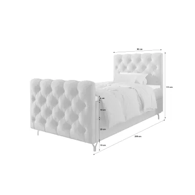 Čalúnená boxspringová posteľ 90x200 ADRIA PLUS 2 - béžová