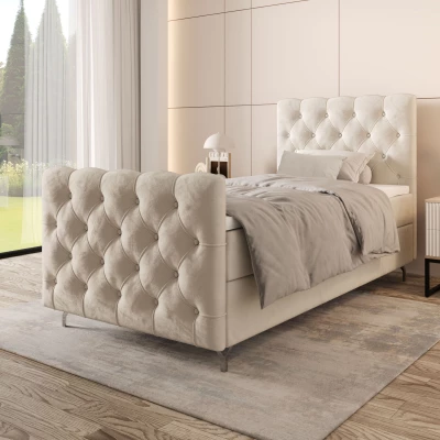 Čalúnená boxspringová posteľ 90x200 ADRIA PLUS 2 - béžová