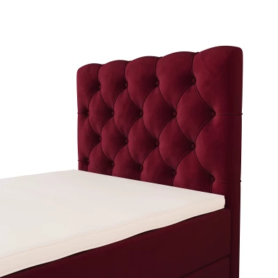Čalúnená boxspringová posteľ 90x200 ADRIA PLUS 2 - červená