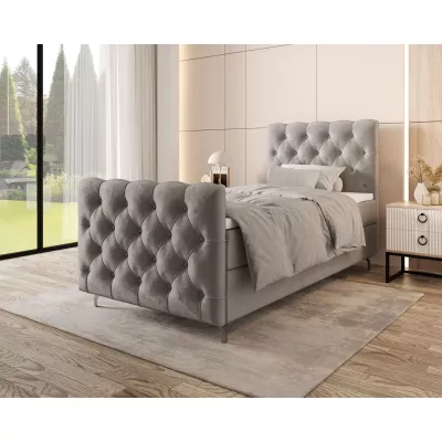 Čalúnená boxspringová posteľ 90x200 ADRIA PLUS 2 - svetlo šedá