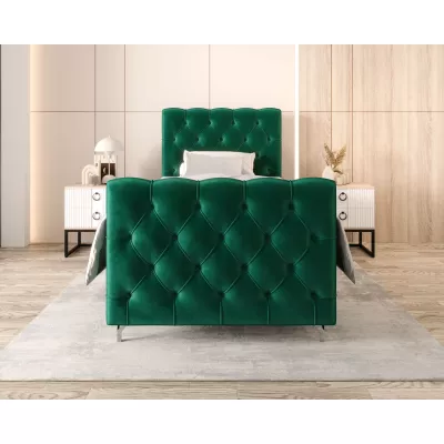 Čalúnená boxspringová posteľ 100x200 ADRIA PLUS 2 - zelená