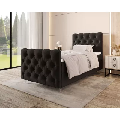 Čalúnená boxspringová posteľ 100x200 ADRIA PLUS 2 - tmavo šedá