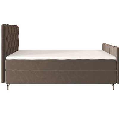 Čalúnená boxspringová posteľ 120x200 ADRIA PLUS 2 - hnedá