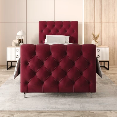 Čalúnená boxspringová posteľ 120x200 ADRIA PLUS 2 - červená
