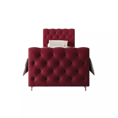 Čalúnená boxspringová posteľ 120x200 ADRIA PLUS 2 - červená