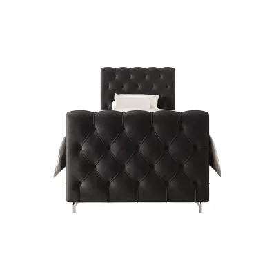 Čalúnená boxspringová posteľ 120x200 ADRIA PLUS 2 - tmavo šedá