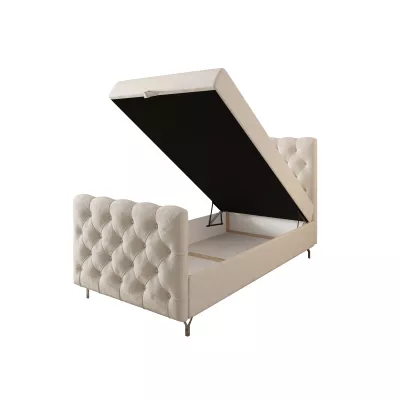 Čalúnená boxspringová posteľ 90x200 ADRIA COMFORT PLUS 2 - béžová