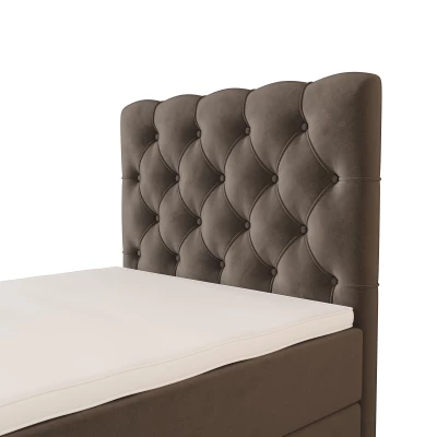 Čalúnená boxspringová posteľ 90x200 ADRIA COMFORT PLUS 2 - hnedá