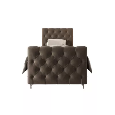 Čalúnená boxspringová posteľ 90x200 ADRIA COMFORT PLUS 2 - hnedá