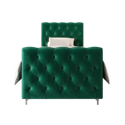 Čalúnená boxspringová posteľ 90x200 ADRIA COMFORT PLUS 2 - zelená