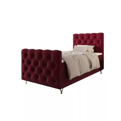 Čalúnená boxspringová posteľ 90x200 ADRIA COMFORT PLUS 2 - červená
