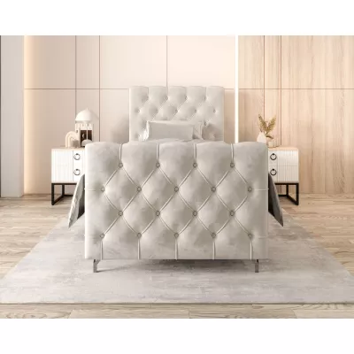 Čalúnená boxspringová posteľ 100x200 ADRIA COMFORT PLUS 2 - béžová