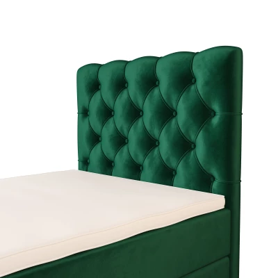 Čalúnená boxspringová posteľ 100x200 ADRIA COMFORT PLUS 2 - zelená