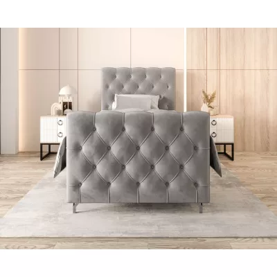 Čalúnená boxspringová posteľ 100x200 ADRIA COMFORT PLUS 2 - svetlo šedá