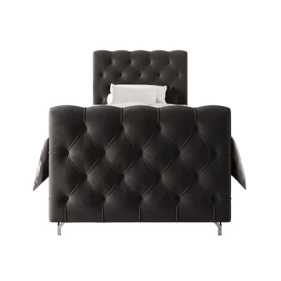 Čalúnená boxspringová posteľ 100x200 ADRIA COMFORT PLUS 2 - šedá