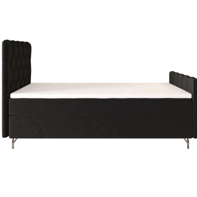 Čalúnená boxspringová posteľ 100x200 ADRIA COMFORT PLUS 2 - tmavo šedá