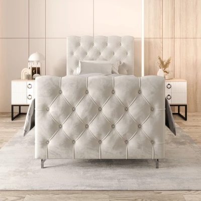 Čalúnená boxspringová posteľ 120x200 ADRIA COMFORT PLUS 2 - béžová