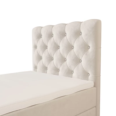 Čalúnená boxspringová posteľ 120x200 ADRIA COMFORT PLUS 2 - béžová