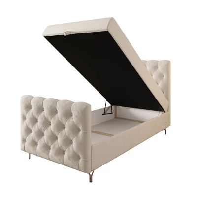 Čalúnená boxspringová posteľ 120x200 ADRIA COMFORT PLUS 2 - béžová