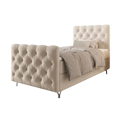 Čalúnená boxspringová posteľ 120x200 ADRIA COMFORT PLUS 2 - béžová