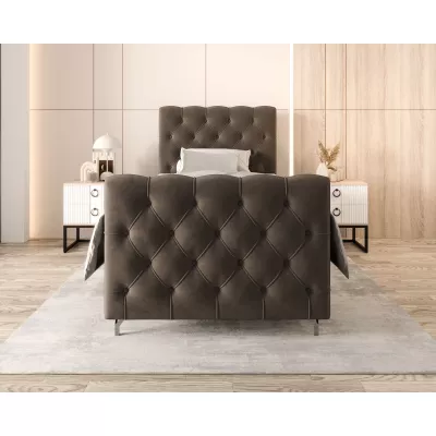 Čalúnená boxspringová posteľ 120x200 ADRIA COMFORT PLUS 2 - hnedá