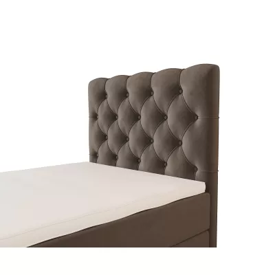 Čalúnená boxspringová posteľ 120x200 ADRIA COMFORT PLUS 2 - hnedá