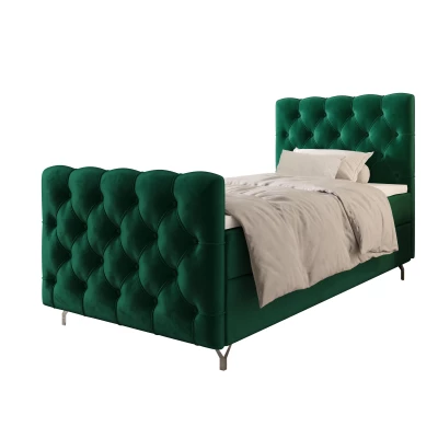 Čalúnená boxspringová posteľ 120x200 ADRIA COMFORT PLUS 2 - zelená