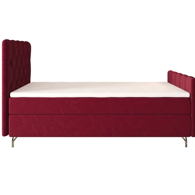 Čalúnená boxspringová posteľ 120x200 ADRIA COMFORT PLUS 2 - červená
