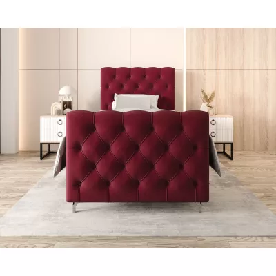 Čalúnená boxspringová posteľ 120x200 ADRIA COMFORT PLUS 2 - červená