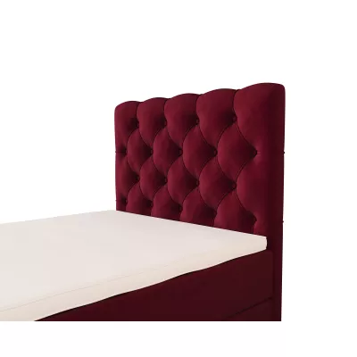 Čalúnená boxspringová posteľ 120x200 ADRIA COMFORT PLUS 2 - červená