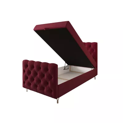 Čalúnená boxspringová posteľ 120x200 ADRIA COMFORT PLUS 2 - červená