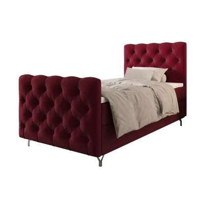 Čalúnená boxspringová posteľ 120x200 ADRIA COMFORT PLUS 2 - červená
