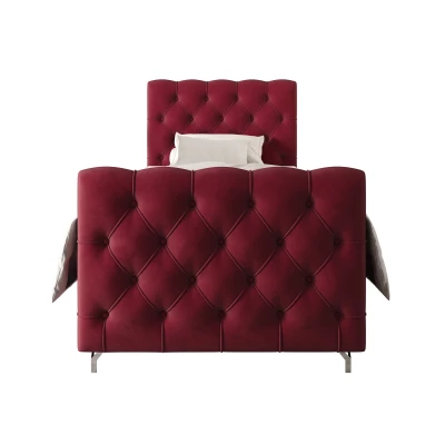 Čalúnená boxspringová posteľ 120x200 ADRIA COMFORT PLUS 2 - červená