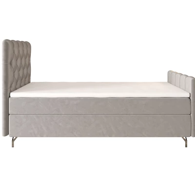 Čalúnená boxspringová posteľ 120x200 ADRIA COMFORT PLUS 2 - svetlo šedá