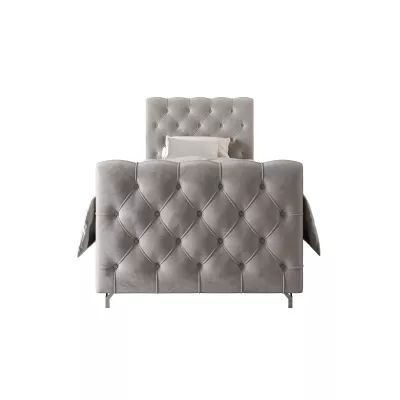 Čalúnená boxspringová posteľ 120x200 ADRIA COMFORT PLUS 2 - svetlo šedá