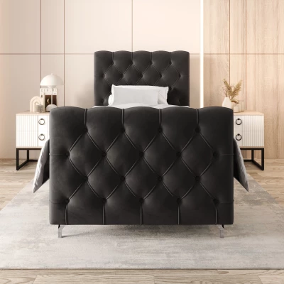 Čalúnená boxspringová posteľ 120x200 ADRIA COMFORT PLUS 2 - šedá