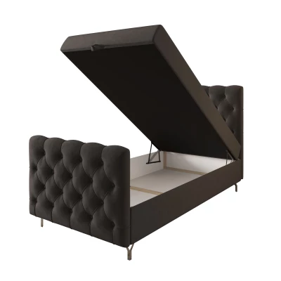 Čalúnená boxspringová posteľ 120x200 ADRIA COMFORT PLUS 2 - šedá