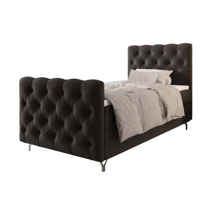 Čalúnená boxspringová posteľ 120x200 ADRIA COMFORT PLUS 2 - šedá