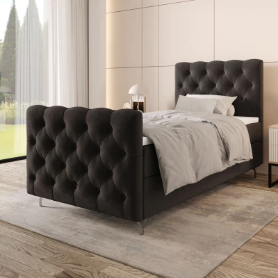 Čalúnená boxspringová posteľ 120x200 ADRIA COMFORT PLUS 2 - šedá