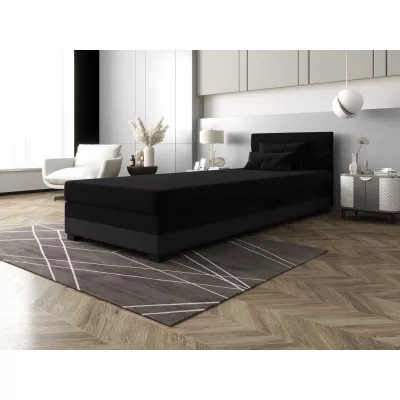 Jednolôžková čalúnená posteľ 120x195 NALINDA 1 - čierna / šedá