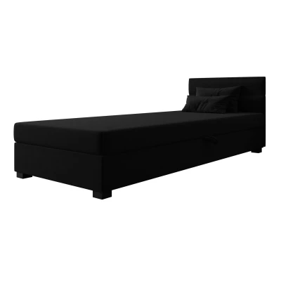 Jednolôžková čalúnená posteľ 90x195 NALINDA 1 - čierna