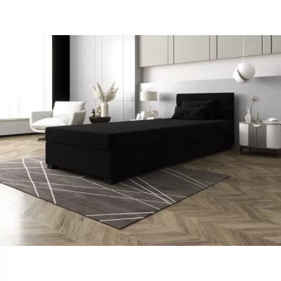 Jednolôžková čalúnená posteľ 100x195 NALINDA 1 - čierna