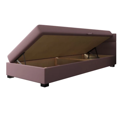 Jednolôžková čalúnená posteľ 80x195 NALINDA 1 - svetlo šedá / ecru