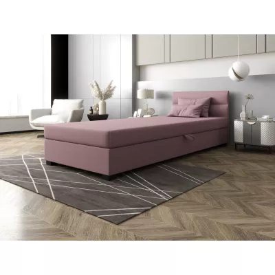 Jednolôžková čalúnená posteľ 80x195 NALINDA 1 - ružová