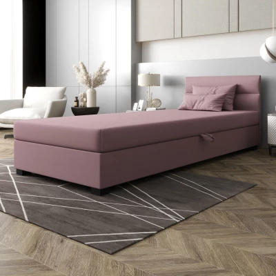 Jednolôžková čalúnená posteľ 100x195 NALINDA 1 - ružová