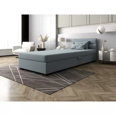 Jednolôžková čalúnená posteľ 100x195 NALINDA 1 - modrošedá