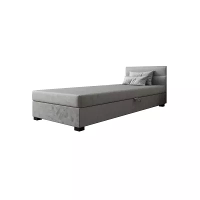 Jednolôžková čalúnená posteľ 80x195 NALINDA 1 - svetlo šedá